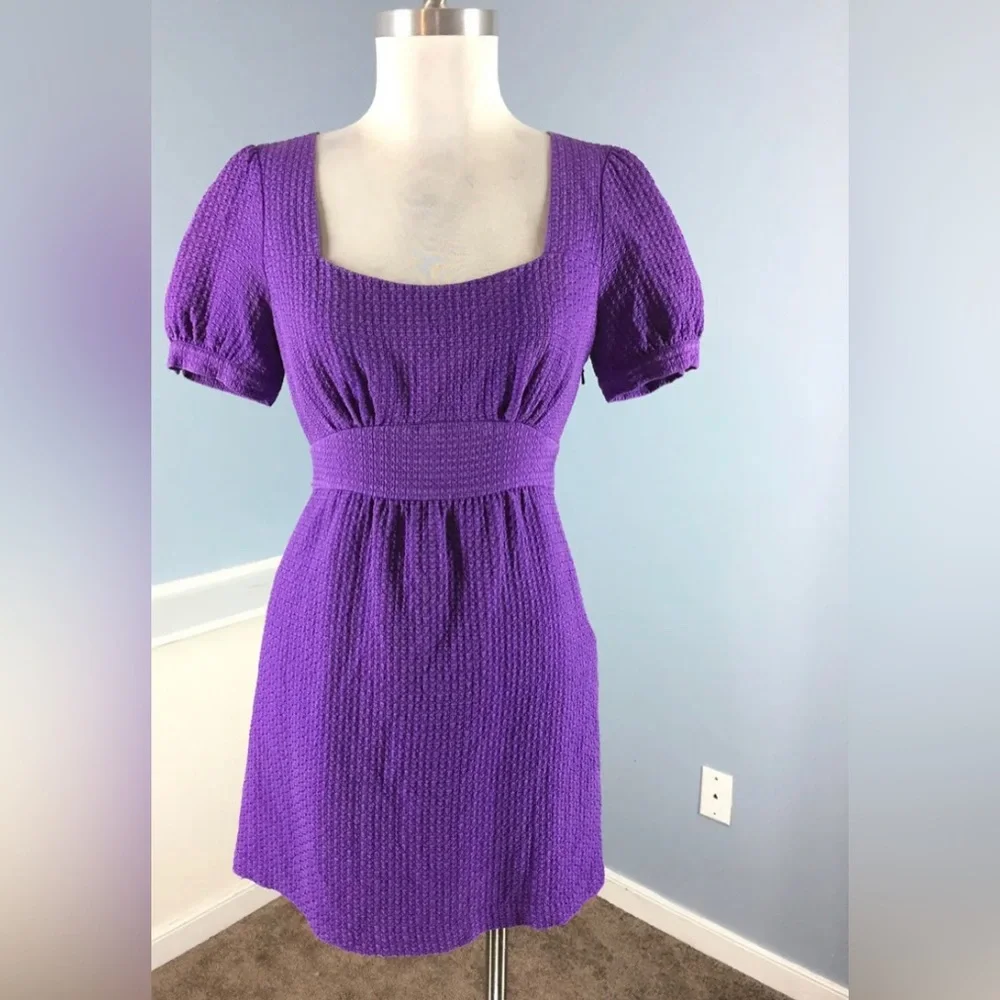 Tibi Purple Textured Dress - Picture 1 of 3